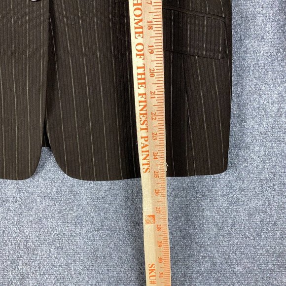 Tahari Blazer Suit Women's Size 16 Brown Striped Polyester Blend Adults - Picture 6 of 9